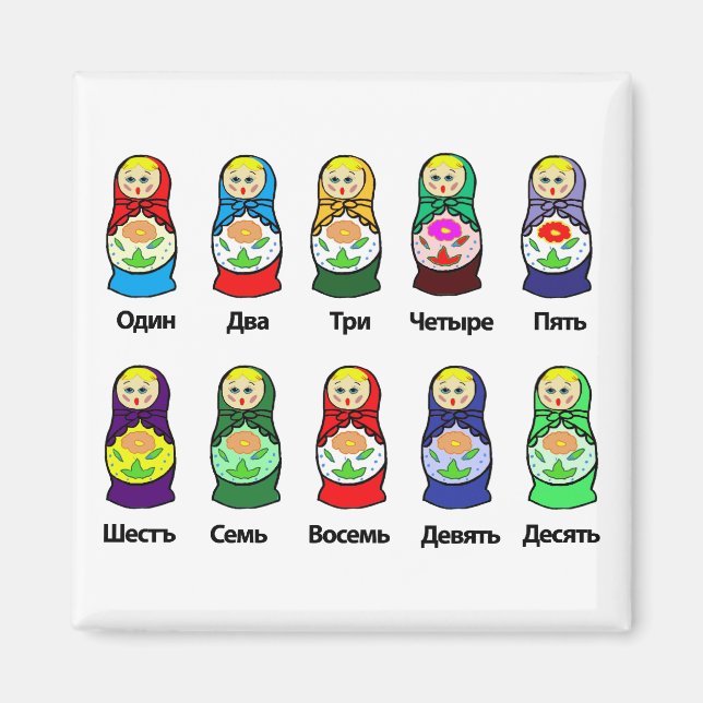 Ryska kapningsdoll (Matryoshka) Magnet (Framsidan)
