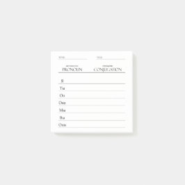 Ryska | Konjugationspraxis för verb Post-it Block