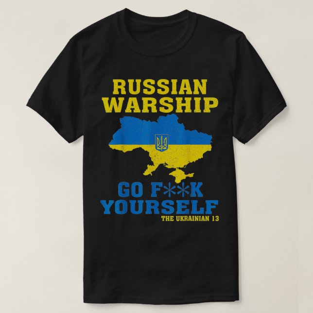 ryska Krig frakt Go F Yourself1 T Shirt (Design framsida)