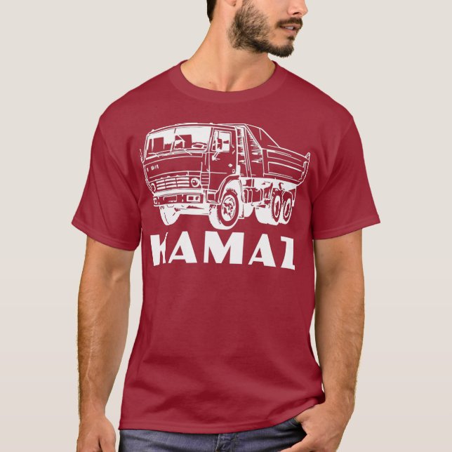 Ryska lastbil Kamaz USSR T Shirt (Framsida)