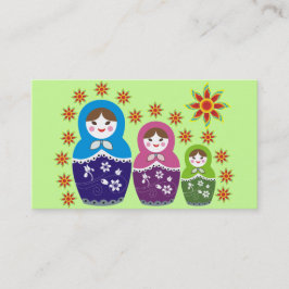 Ryska Matryoshka Doll-Affärskort Visitkort