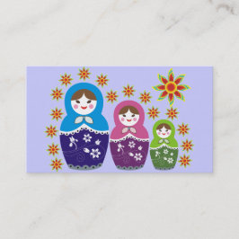 Ryska Matryoshka Doll-Affärskort Visitkort