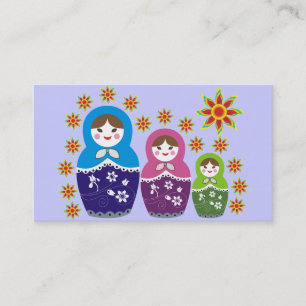 Ryska Matryoshka Doll-Affärskort Visitkort