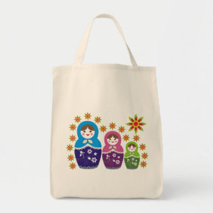 Ryska Matryoshka Doll Bags Tygkasse