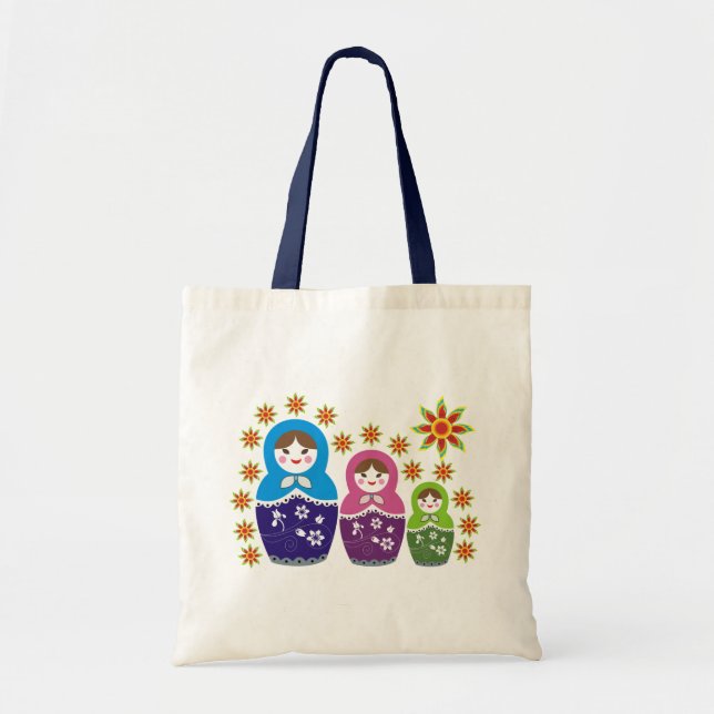 Ryska Matryoshka Doll Bags Tygkasse (Framsidan)