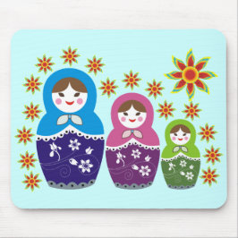 Ryska Matryoshka Doll Mousepads. Musmatta