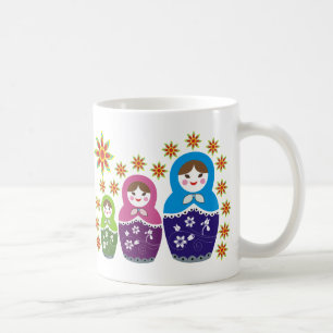 Ryska Matryoshka Doll Mugg