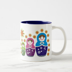 Ryska Matryoshka Doll Mugg