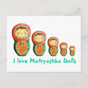 Ryska Matryoshka Doll Vykort