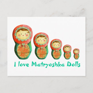 Ryska Matryoshka Doll Vykort