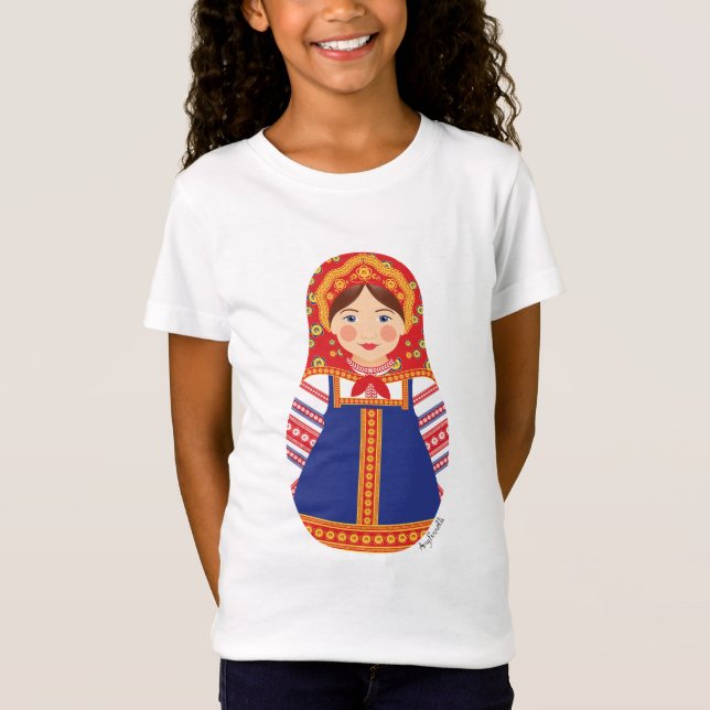 Ryska Matryoshka Girls' Tee (Framsida)