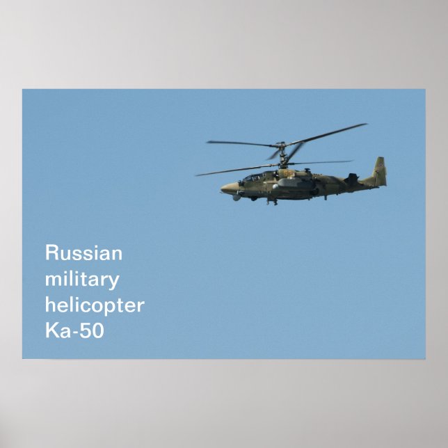 Ryska militärhelikopter Ka-50 Poster (Framsidan)