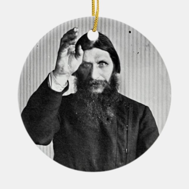 Ryska Mystic Grigori Yefimovich Rasputin Julgransprydnad Keramik (Framsidan)