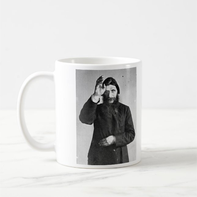 Ryska Mystic Grigori Yefimovich Rasputin Kaffemugg (Vänster)