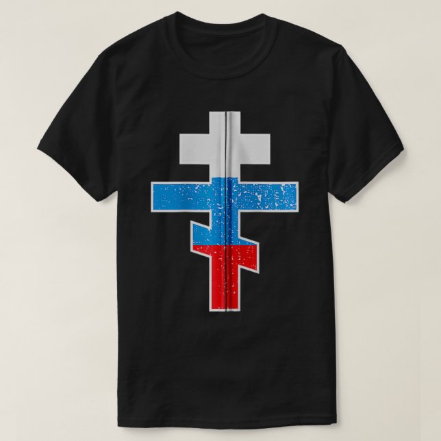 Ryska Orthodo Kor Zip T Shirt (Design framsida)