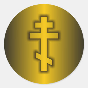 Ryska ortodoxa runt klistermärke