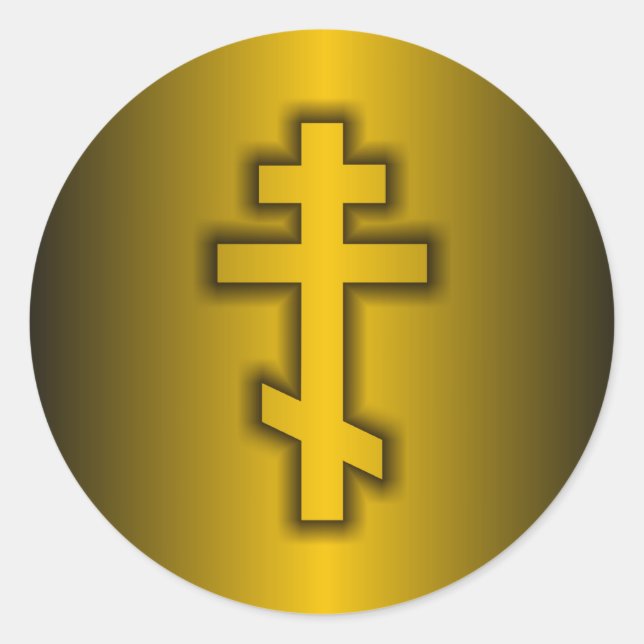 Ryska ortodoxa runt klistermärke (Framsida)