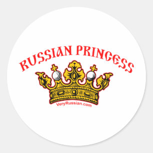 Ryska prinsessan runt klistermärke