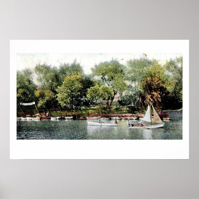 ryska River Boating Poster Skriv ut (Framsidan)