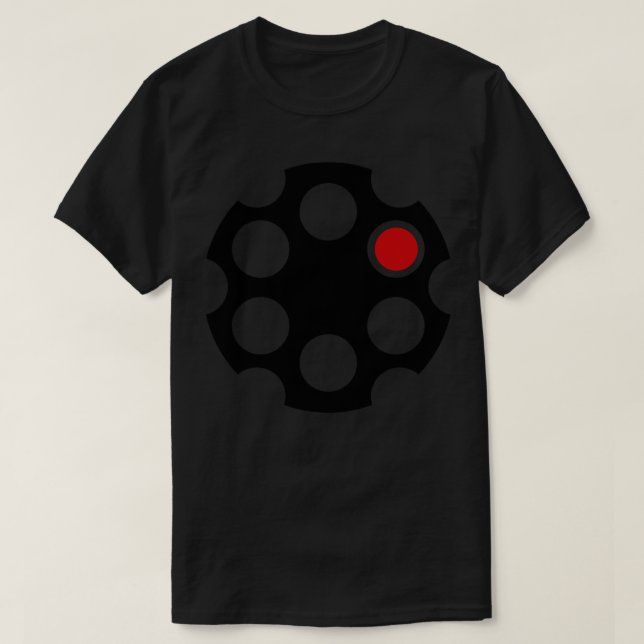 ryska Roulette Revolver T Shirt (Design framsida)