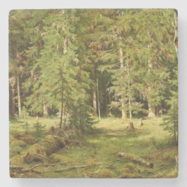 Ryska skogen (Rustic Landscape) (Grönt Skogen) Stenunderlägg