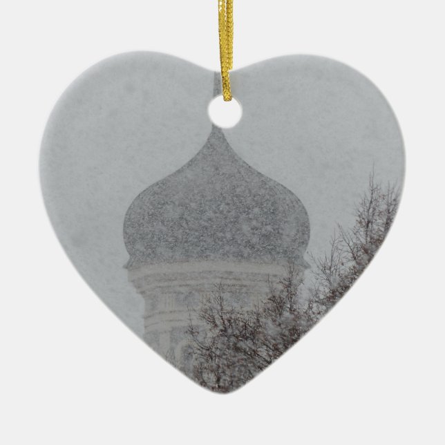 Ryska Snöstorm Julgransprydnad Keramik (Framsidan)