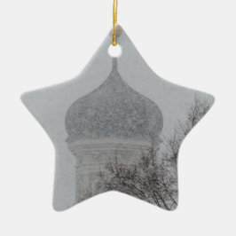 Ryska Snöstorm Julgransprydnad Keramik