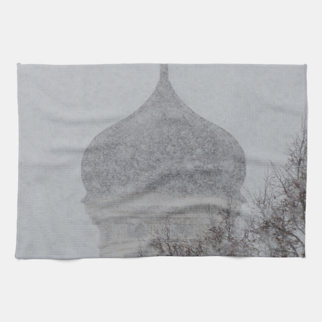 Ryska Snöstorm Kökshandduk (Horisontell)