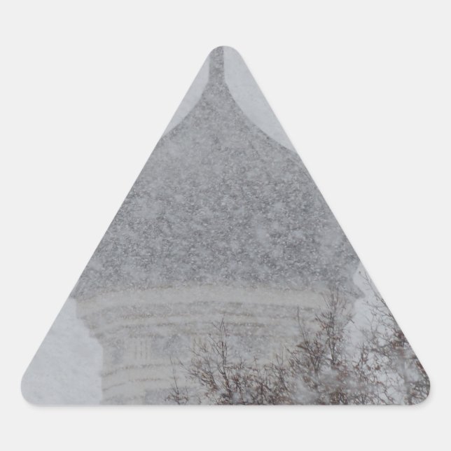 Ryska Snöstorm Triangelformat Klistermärke (Framsida)