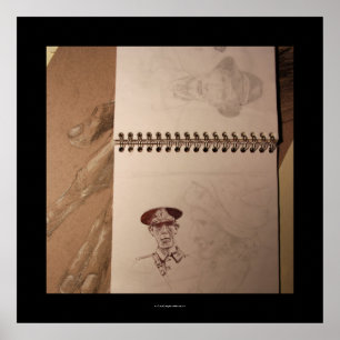 ryska Soldier Sketchbook Poster