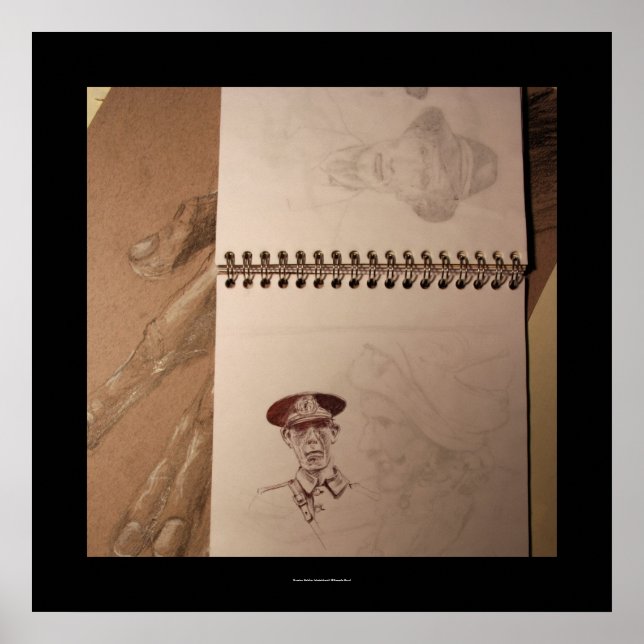 ryska Soldier Sketchbook Poster (Framsidan)