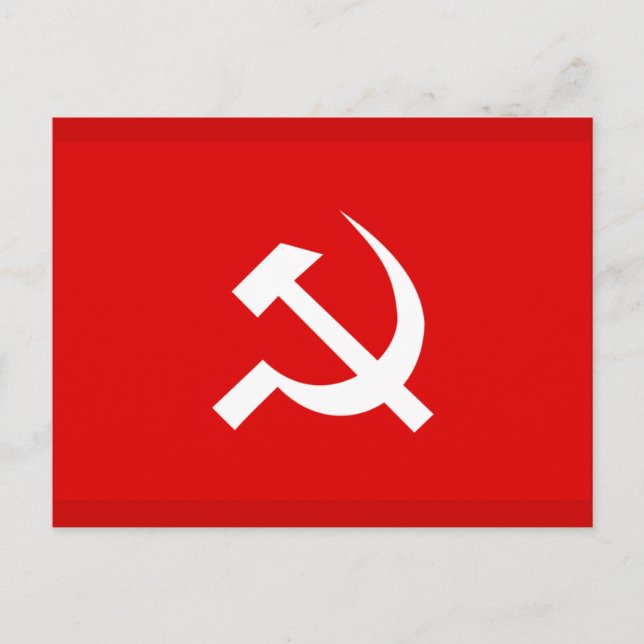 Ryska Sovjetunionen Hammer & Sickle Flagga Vykort (Framsida)