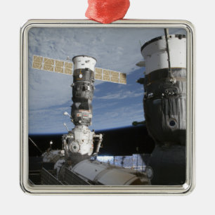 Ryska Soyuz och framstegrymdskepp Julgransprydnad Metall