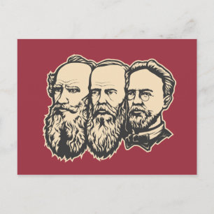 Ryska trojkan: Tolstoj, Dostoevsky, Chekhov Vykort