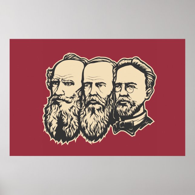 Ryska trojkan: Tolstoy, Dostoevsky, Chekhov Poster (Framsidan)