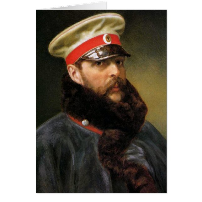 Ryska Tsar Alexander II OBS Kort (Framsidan)