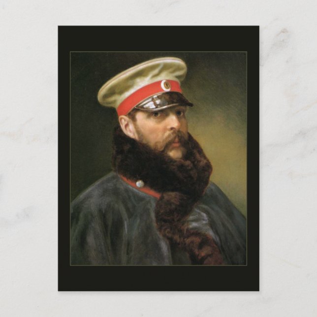 Ryska Tsar Alexander II Vykort (Framsida)
