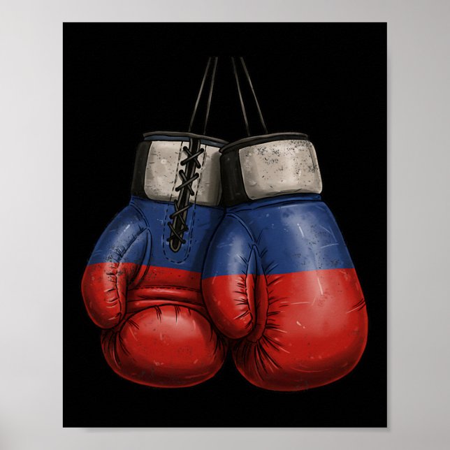 ryska Vintage Stil-babyhandskar med ryska fl Poster (Framsidan)