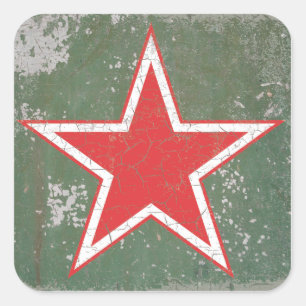 Ryskt flygvapen WWII CCCP Roundel Fyrkantigt Klistermärke
