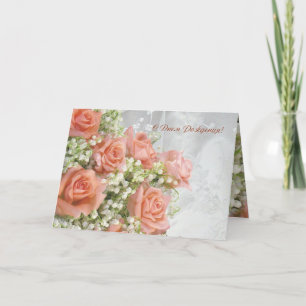 Ryskt födelsedagkort. Ro liljekonvalj Kort