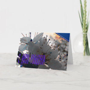 Ryskt födelsedagskort med Cherry Flowers Kort