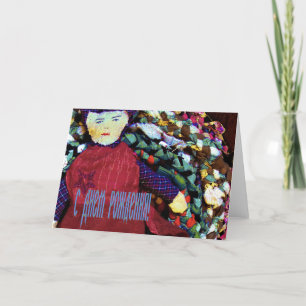 Ryskt födelsedagskort med Rag Doll Kort