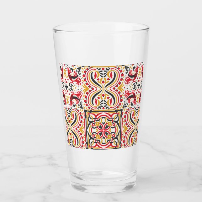 Ryskt mönster för boho chic glaskopp (Framsida)