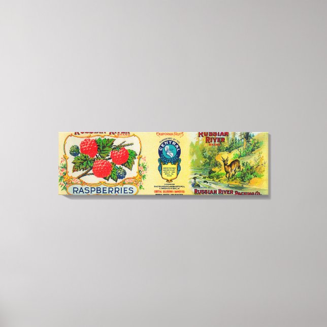 Ryskt Raspberry-märke Canvastryck (Framsida)