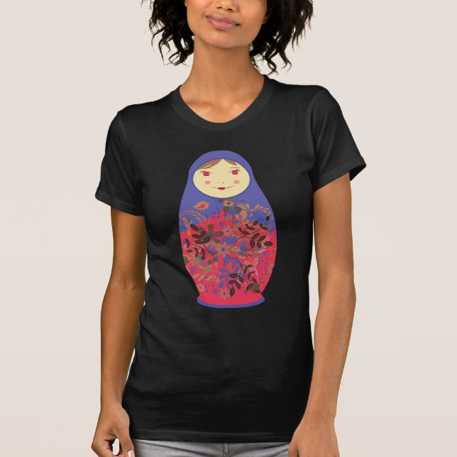 Ryss för ~ för Matryoshka docka 2/Babushka bygga T-shirt (Framsida)