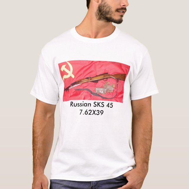Ryss SKS 45 7.62X39 Tee Shirt (Framsida)