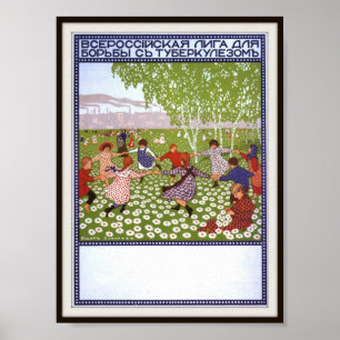 Ryss som Fundraising för tuberkulosen 1914 Poster
