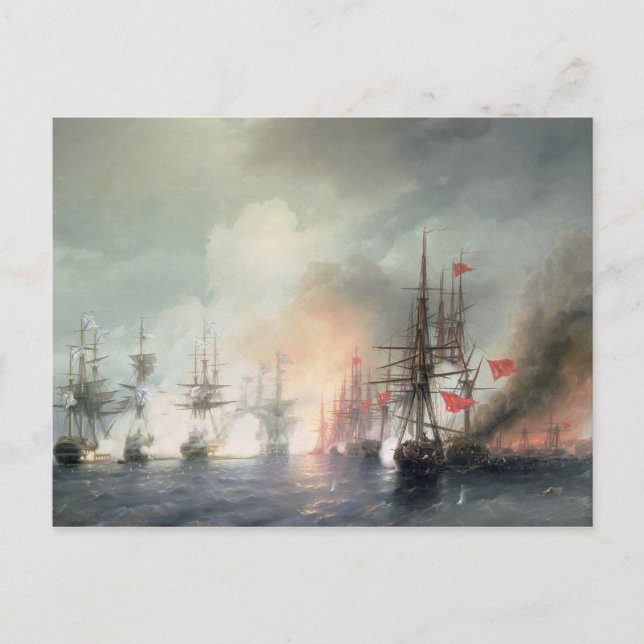 Ryss-Turk havsstrid av Sinop Vykort (Framsida)