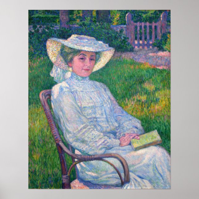 Rysselberghe - Dam i vitt Poster (Framsidan)