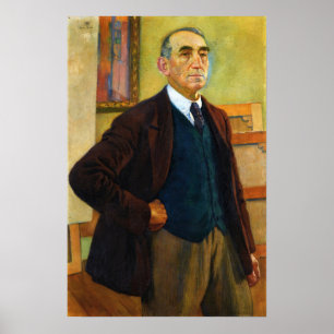 Rysselberghe - Självporträtt i en Grönt Waistrock Poster